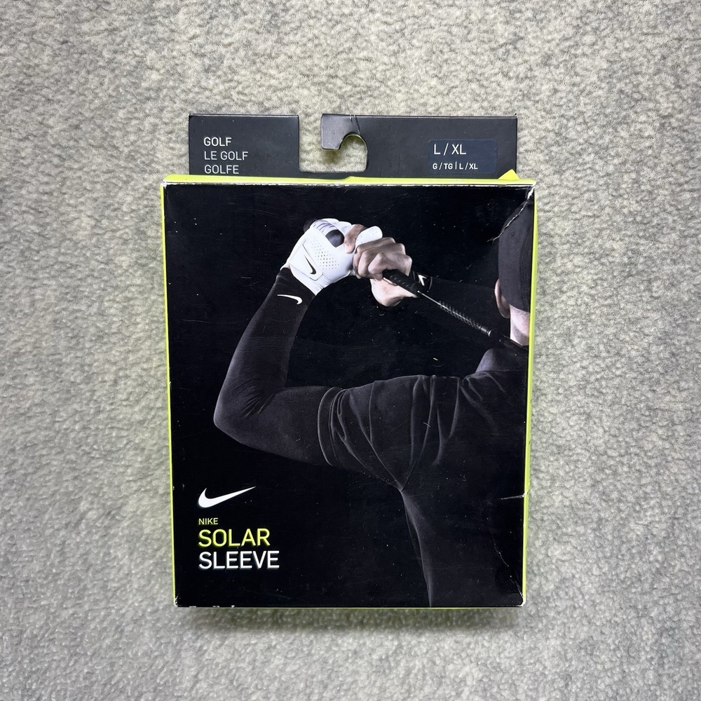 Nike Golf Solar Sleeve Arm Sleeves Black L/XL UV Protection‎ NWT